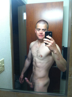 thecircumcisedmaleobsession:  24 year old straight Army guy stationed in KIlleen, TX I’m working on getting uniform and more dick pics from this hottie…. :D 