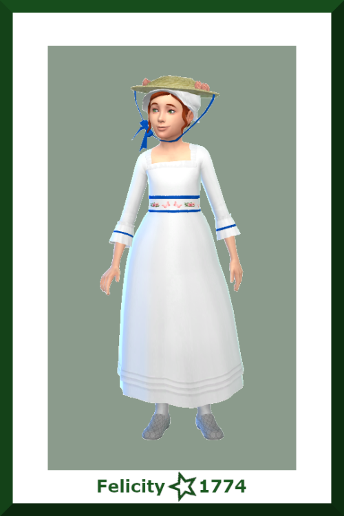 Historical Fiction Sims : Felicity and Elizabeth's Summer Outfits - BGC