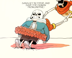 themcnobody:  Papyrus went to get back up,