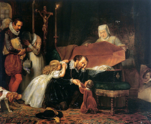  Rubens mourning his wife, by Anton van Dyck (1630).