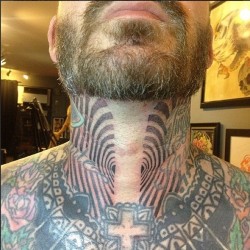 threekingstattoo:  @josepharialoi ‘s neck got tattooed last week at Three Kings by @joshstephenstattoos ! Check it out, beautiful work! #threekingstattoo #tattoo #brooklyn
