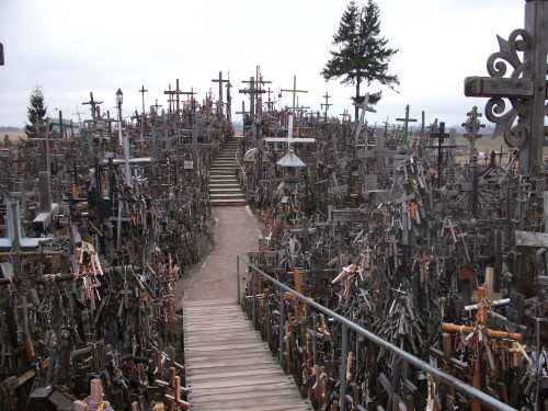 cultofweird:The Hill of Crosses in Lithuania