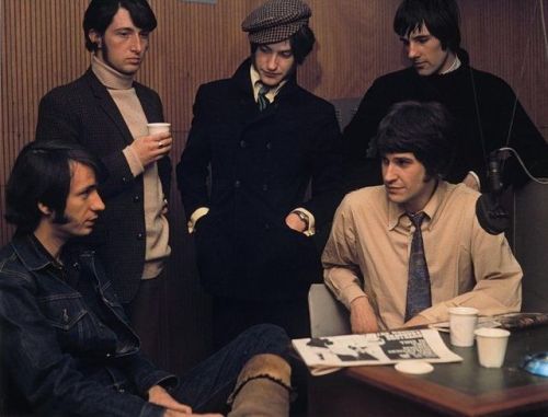 absolutely60s:Michael Nesmith with The Kinks in the studio, 1967.