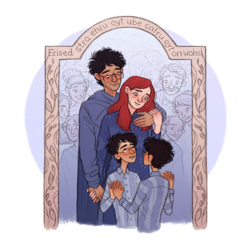 susannedraws:Chapter twelve: The Mirror of ErisedShe was a very pretty woman. She had dark red hair 