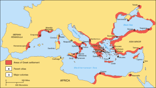 mapsontheweb: Ancient Greek Expansion in the Archaic Period