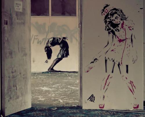 As a massive fan of street art and horror films, my stumbling across the work of British artist JPS 