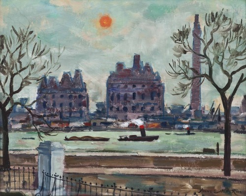 High Tide at Millbank   -   Anne Estelle Rice , 1949American,  1875-1959oil on canvas , 16¼ x 20 in.