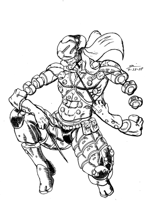Metal Gear Rising MonsoonI was listening to the OST for the game and got inspired to draw some of th