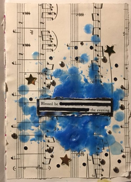 audengranger: “havdalah”; art journal 2018 matls: found/collected paper, found/collected