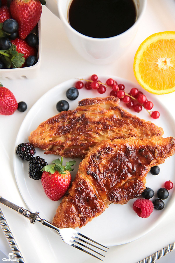 sweetoothgirl:    Caramelized Croissant French Toast 