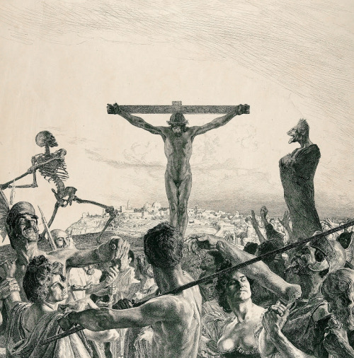 deathandmysticism:Otto Greiner, Golgotha, 1900