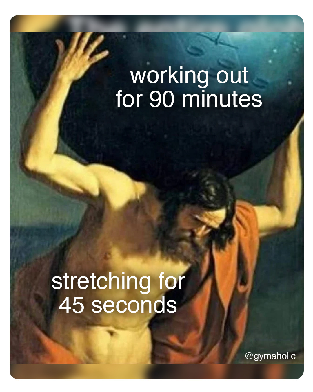 Working out for 90 minutes