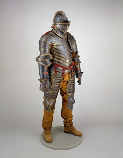 Suit of armor specially made with a 52" waist to fit King Henry VIII of England.Currently on di
