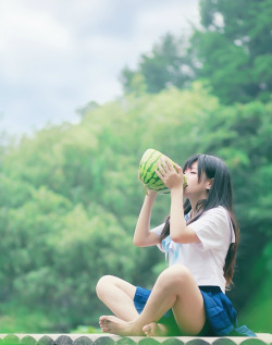 scandalousgaijin:  Watermelon girl