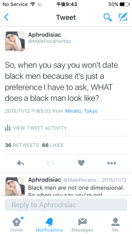 6shwty:boofbagbandito:stopwhitepeopleforever:Your “preference” is not a preference, it is racism. Yo