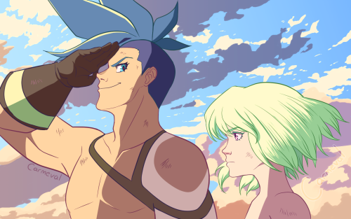 Third Promare screenshot redraw I did :> I love drawing these C: