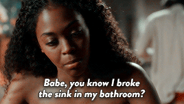 mingrose:Babe, you know I broke the sink in my bathroom?