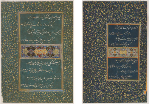 Folios from a Divan by Sultan Husayn Mirza  Nasta‘liq developed into a perfect vehicle to pen 