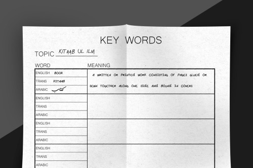 Key Words Printable (Download Here)Features:Split sheets by topic.Add English, Arabic and Transliter