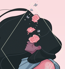 saraduvall:  a little preview of my finished Stevonnie piece for the Together Breakfast zine! I loved having an excuse to draw roses and Stevonnie’s beautiful hair uvu you can preorder a copy of this fantastic book right here! 