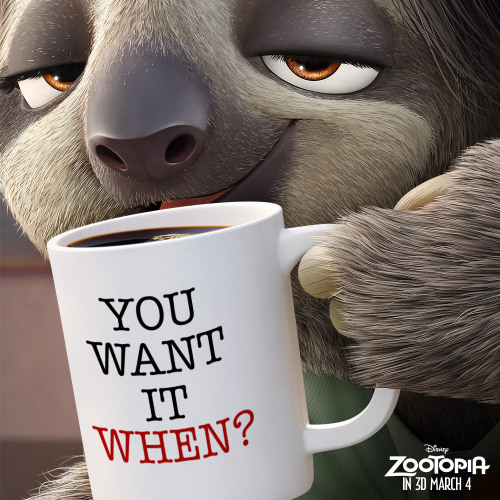 #WorkFlow.  Meet Flash when you see Disney’s Zootopia in theatres in 3D March 4!Click here to get ti