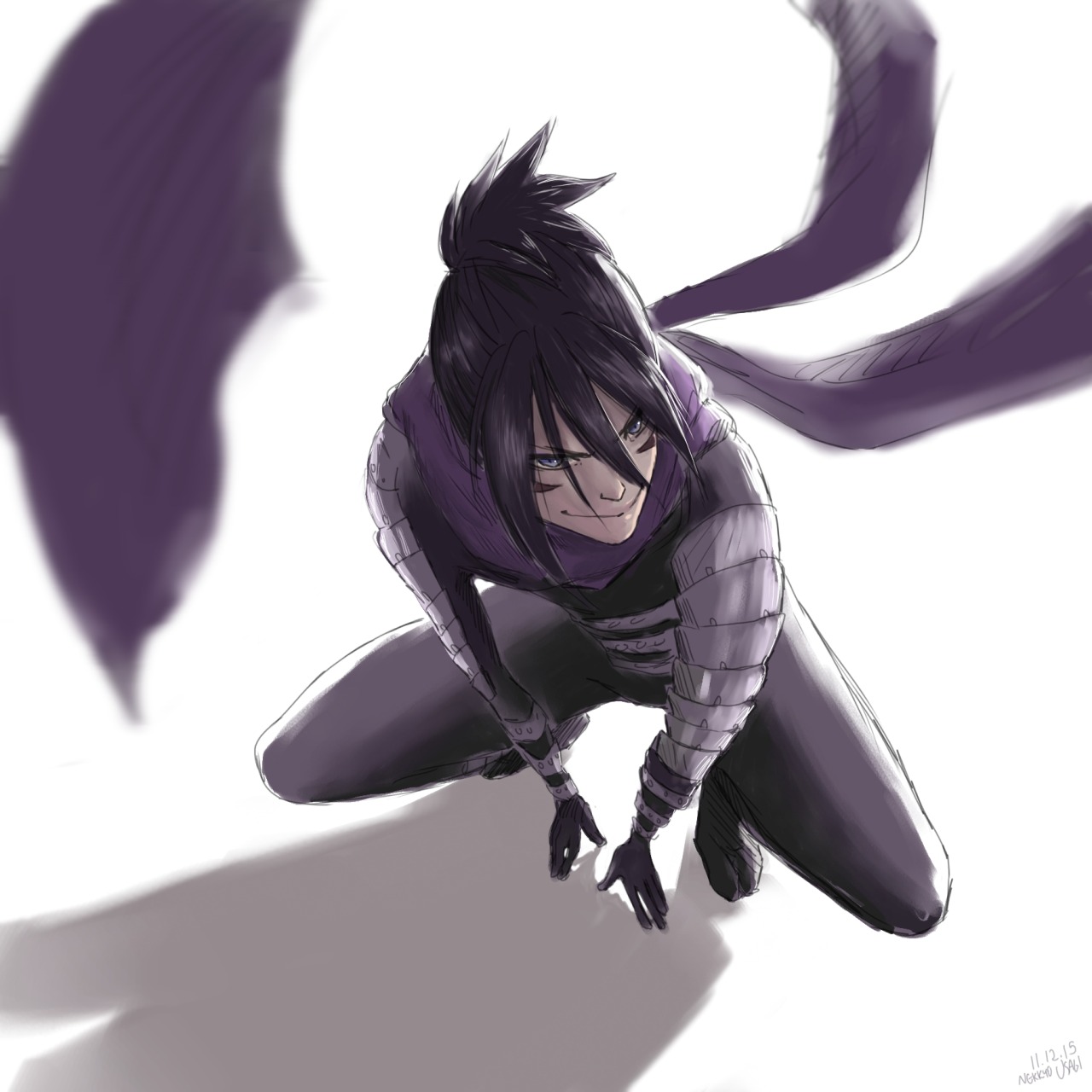 nekkyousagi:  Yay! Doodled the dork ninja today! No not the orange one…the purple