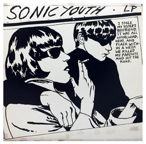 artistsbooksandmultiples:Raymond Pettibon’s cover for Sonic Youth’s 1990 LP Goo.