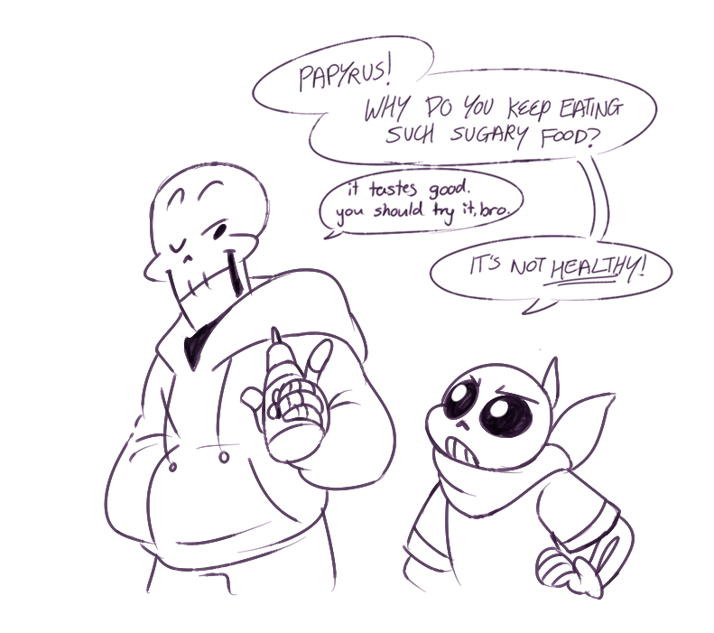 min-play:  What if UnderSwap Sans gets really really bad sugar highs.  He would be