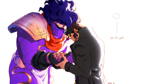 suzannart:I finished Stardust Crusaders and I hope he told him