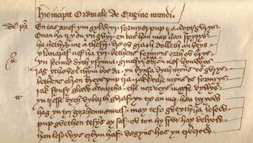 jothelibrarian:Pretty medieval manuscript of the day is an example of medieval Cornish from the Orig