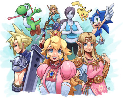 ravenousruss:Smash Ultimate got me super hyped so I decided to draw some of my favorites from the series. Really looking forward to this game👍