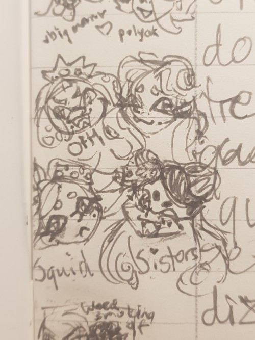 doodles of pearl, marina, marie and callie