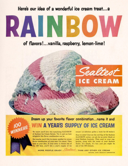 Sealtest Rainbow Ice Cream, 1959