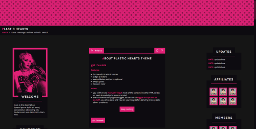 theme 06: plastic hearts (preview + code in the source)a fansite theme inspired by miley cyrus’ new 