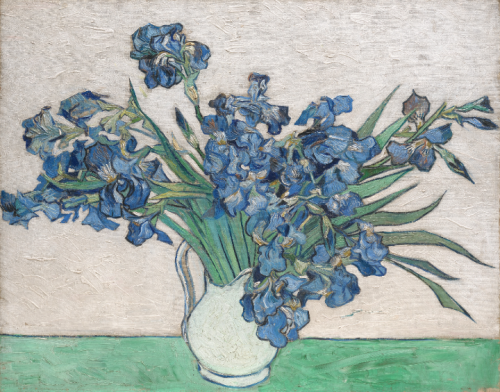 life-imitates-art-far-more:  Vincent van Gogh (1853-1890) “Vase with Irises” (1890) Oil on canvas Post-Impressionism Located in the Metropolitan Museum of Art, New York City, New York, United States