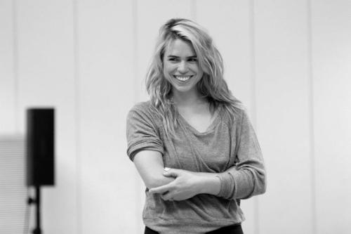 jonpaul13:Billie Piper rehearsing ‘The Effect’ by Lucy Pebble for the National Theatre 2012