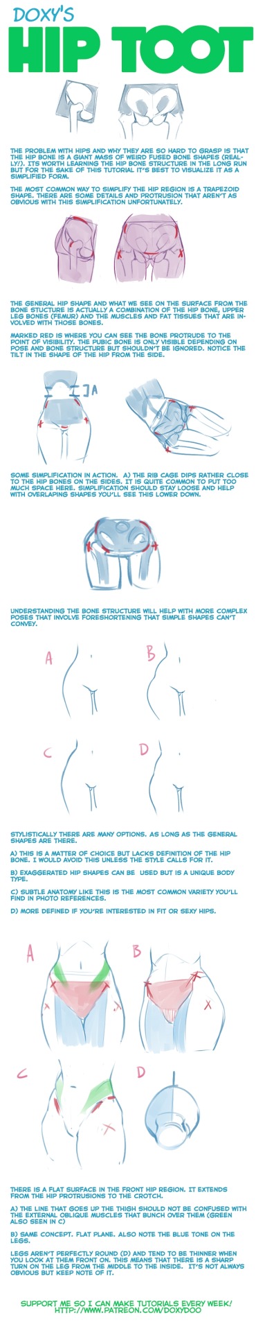 mylittledoxy:  A simple hip tutorial covering general shape concepts and observations.Thanks
