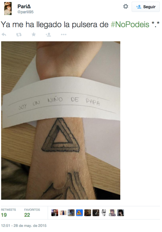 Pulsera #NoPodéis, la nueva 'power balance' "anti-Podemos" (y no es coña)
