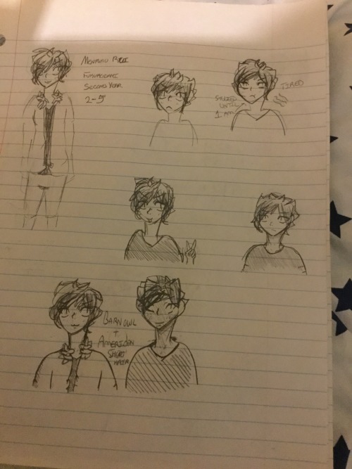 doodles of my fukurodani oc (ft nekoma oc Sasaki Erin)