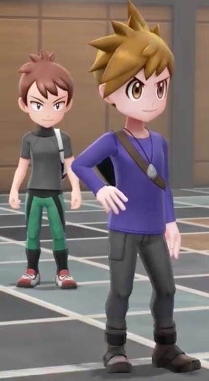 Okay but the absolute best my favorite part of the Pokemon Let’s Go is that they give Blue (Gary) hi