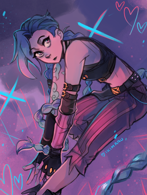 Porn photo got around finishing one of my Jinx wips! 💜💙