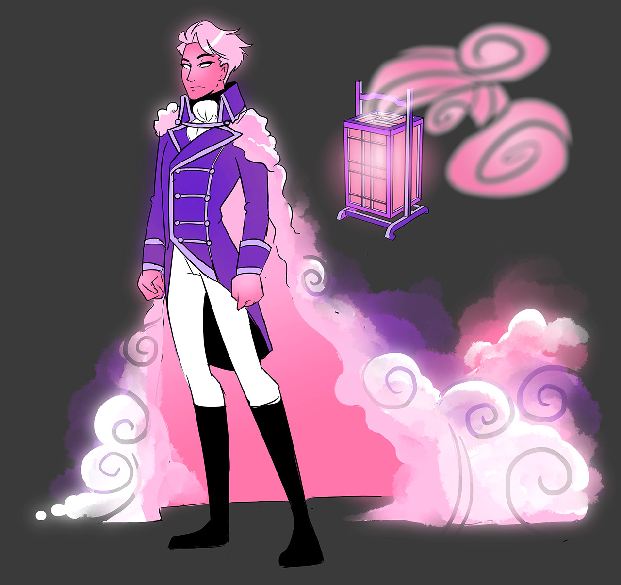 miranda-mundt-art: Ghost adoptable for @hersha ! I hope you like him!  Lamp design