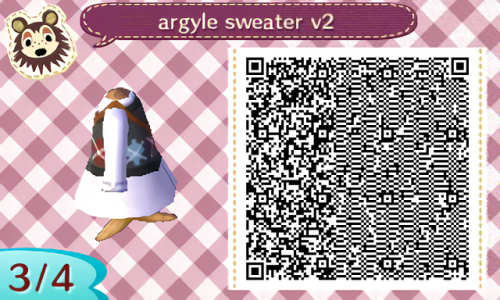 Just a cute argyle sweater, enjoy!