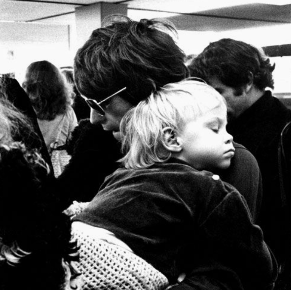 vintagedreamx:  Keith Richards with his son Marlon, 1970