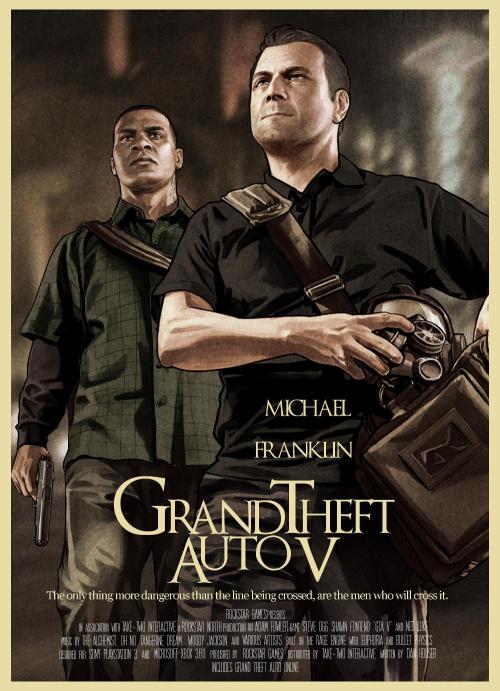 david-james-pugh:  Grand Theft Auto V film posters. 