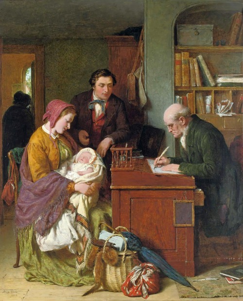 Porn Pics books0977:  Registering the First Born (1863). George