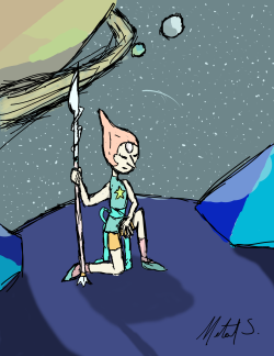 metalslay3r:  One of my few attempts at Digital drawing. Still getting used to the drawing tablet, but so far I like the messy lines so I’m sticking to that art style.(with and without window)Pearl is best gem