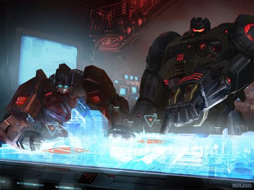 jeffineedhealing: Fall of Cybertron Grimlock and Optimus Prime