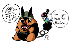 krakeart:  Guess who saw the new jontron video and saw the Pignite plush on his couch? 