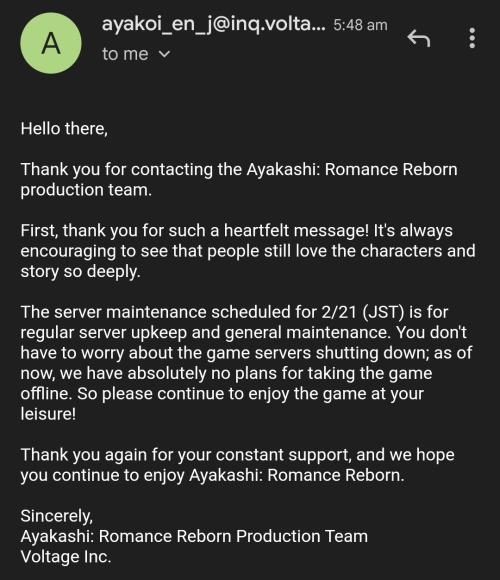 So It Appears That That Maintenance Was Just...maintenance